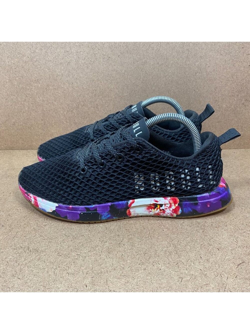 Nobull Womens Black Space Floral Sole Mesh Training Gym Shoes Floral Size 9